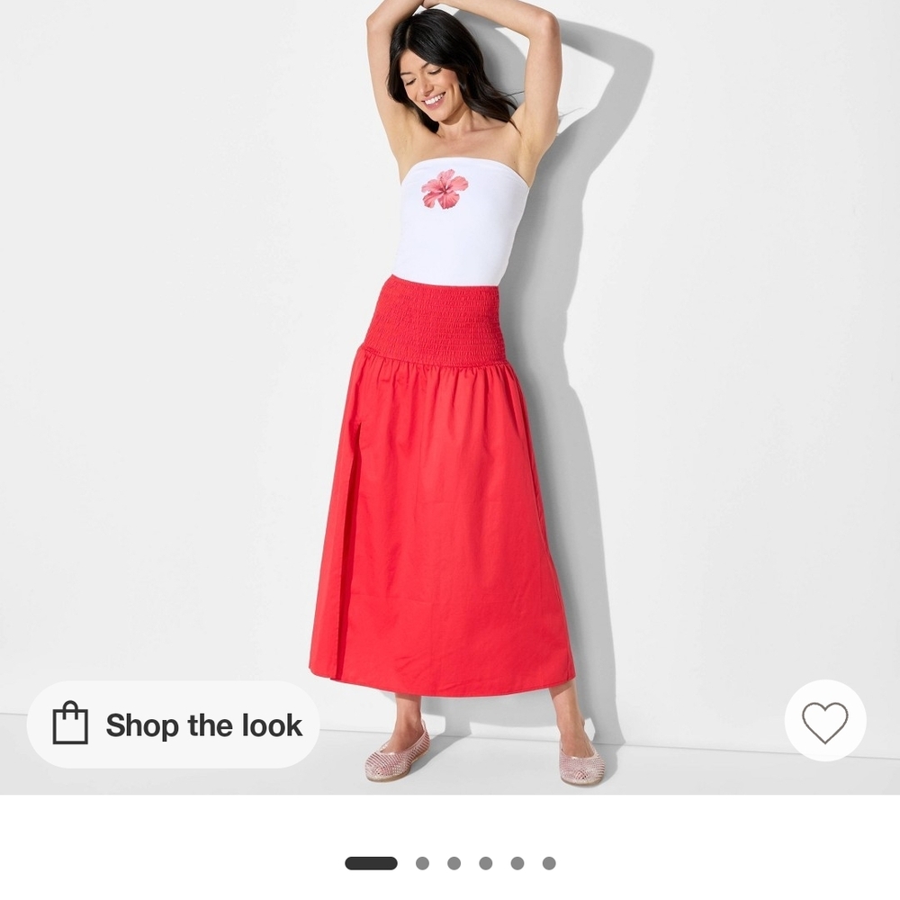 Wild Fable Vibrant Red Maxi Skirt